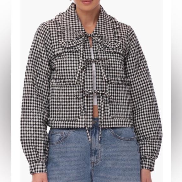 Avec Les Filles Jackets & Blazers - Avec Les Filles Black and White jacket